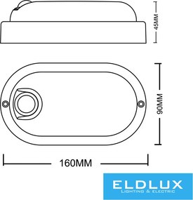 ELDLUX SEN-RD-9F Modern Kültéri Fali Lámpa IP44