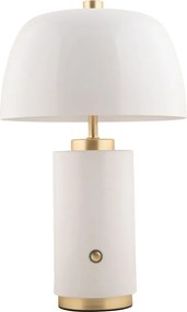 Vezeték Nélküli Asztali Lámpa Ø 18 cm Fehér Állítható Fényerő Gomba