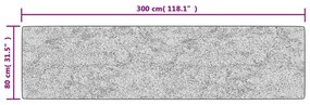 fekete-arany mosható csúszásgátló szőnyeg 80 x 300 cm