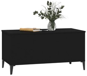 Fekete szerelt fa dohányzóasztal 90x44,5x45 cm