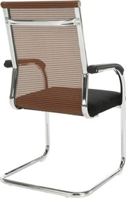 Tárgyalószék, fekete/barna, ESIN