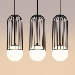 Sollux SL.1334 - Csillár zsinóron BRINA 3xG9/8W/230V fekete