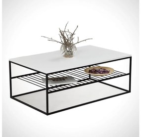 Kávésasztal ETNA 43x95 cm fehér/fekete