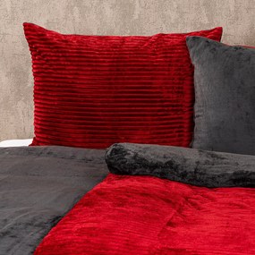 4Home Stripe mikroflanel ágyneműhuzatbordó, 140 x 200 cm, 70 x 90 cm