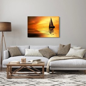 Kép - Vitorlás naplementében (90x60 cm)