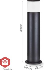 Nedis ZBLOP10RGBW - LED RGBW dimmelhető kültéri lámpa LED/10W/230V IP65 Wi-Fi Tuya fekete