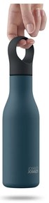 Sötétkék rozsdamentes acél utazó ivópalack 500 ml Loop – Joseph Joseph
