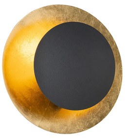 Art Deco fali lámpa fekete arannyal - Emilienne