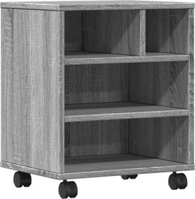 vidaXL szürke sonoma színű nyomtatóállvány kerekekkel 41 x 32 x 48 cm