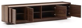 Barna TV-állvány diófa dekorral 200x47x40 cm Onix – Kave Home