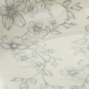 6 db mély tányér szett Finom virágok 20 cm, szürke