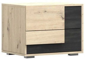 Éjjeliszekrény Barca (artisan tölgy + norvég fekete fenyő). 1071571