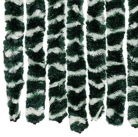 zöld és fehér zsenília rovarfüggöny 56 x 200 cm