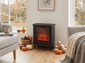 LED dekorációs kandalló COZY WARM 40x35 cm, fekete