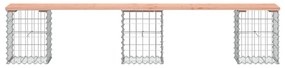 tömör duglászfenyő gabion kerti pad 203x31x42 cm