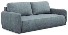 Szürkéskék zsenília kinyitható-tárolóhelyes kanapé 218 cm Lilo – Makamii