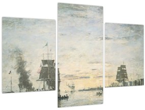 Kép - Eugène Boudin, Entrance to the Harbor, Le Havre, reprodukciók (90x60 cm)