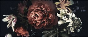 Kép - sötét virágok (120x50 cm)