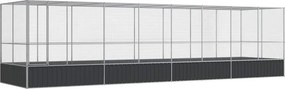 vidaXL ezüstszínű acél madárház bővítménnyel 832x207x212 cm