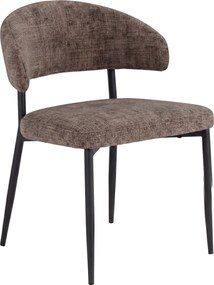 MAZZONI EXPORT IRIS Tompa Barna (Juto 24 szövet) / fekete lábak - MODERN KÁRPITOZOTT SZÉK BOHO STÍLUSÚ NAPPALIBA/ÉTKEZŐBE