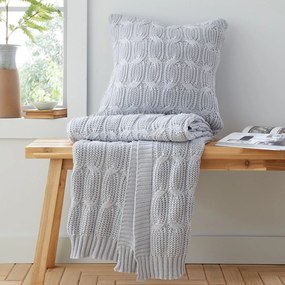 Szürke kötött takaró 130x170 cm Chunky Marl Knit – Catherine Lansfield