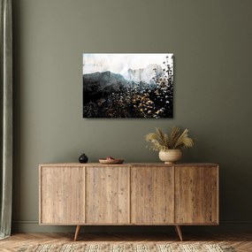Üveg kép - Vadvirágok illusztrációja (70x50 cm)