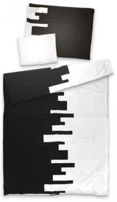 Fekete-Fehér 3 részes Ágynemű-garnitúra 140x200+70x90+40x50 cm