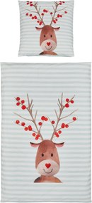 Gyermek ágynemű Renforcé pamutból FYNN FROST világoskék Ágyneműhuzat mérete: 80 x 80 cm | 135 x 200 cm