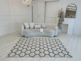 Bouclair bézs alapon szürke minta G3718 rongyszőnyeg 160x220cm