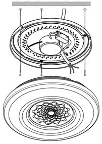 Eglo 9682 - CAPASSO-C LED RGB dimmelhető fali mennyezeti lámpa 17W/230V