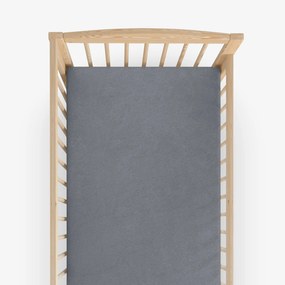 Goldea nem áteresztő frottír matracvédő kiságyba - szürke 60 x 120 cm
