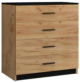 Timon komód, craft tölgy/fekete kivitelben