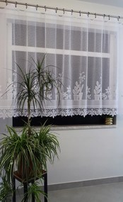 Mg Függöny 32417 jacquard Virágtartó 200x160cm kész, M szalaggal