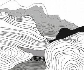 Poszter 40x40cm Geometrikus emelkedők