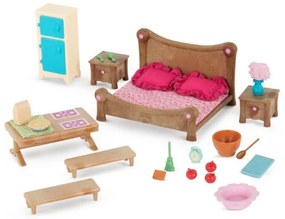 Li'l Woodzeez - Játékkészlet hálószoba és étkező bútorok