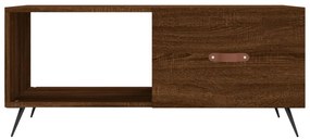 barna tölgyszínű szerelt fa dohányzóasztal 90 x 50 x 40 cm