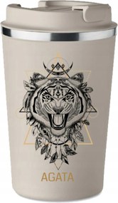 Prémium thermo bögre Az Ön Nevével Tigris Felirattal Totem 350ml KT_104