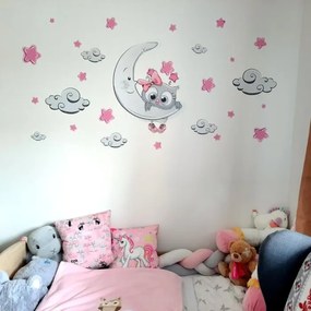 INSPIO Rózsaszín-szürke bagoly - falmatrica