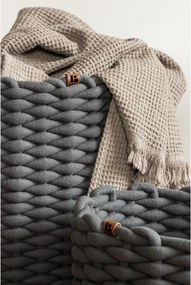 Textil tárolókosár ø 40x40 cm Peach Skin Round XL – Bigso