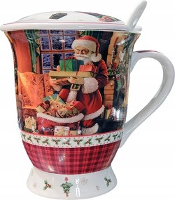 Porcelán Bögre Szűrőfedél Kanál Ajándék Szülőknek Mikulás