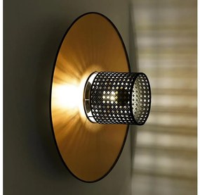 Duolla - Fali lámpa TOKYO RATTAN 1xE27/15W/230V átm. 50 cm arany/fekete