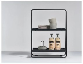 Fekete fém polcos állvány 43x58 cm A-Table – Zone