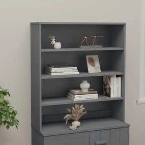 HAMAR sötétszürke tömör fenyőfa felső szekrény 90 x 30 x 100 cm