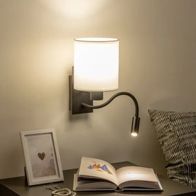 Brilagi - LED Fali lámpa NUBILA 1xE27/25W/230V + LED/3W fekete/fehér