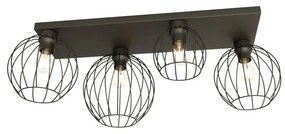 EMIBIG 1371-4 NEST Loft Mennyezeti Lámpa Fekete E27 IP20