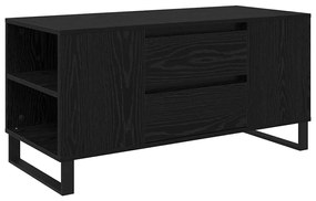 vidaXL Dohányzóasztal Fekete tölgy 102 x 44,5 x 50 cm Faanyag