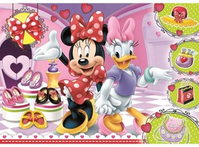 Trefl Glitter Puzzle Minnie és Daisy, 100 darabos,csillámos puzzle