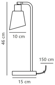 Nordlux - Asztali lámpa MOLLI 1xE14/25W/230V