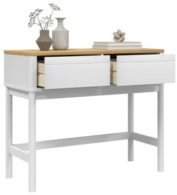 FLORO fehér tömör fenyőfa tálalóasztal 89,5 x 36,5 x 73 cm