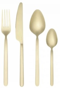 Aranyszínű rozsdamentes acél evőeszköz készlet 16 db-os Stella – Blomus